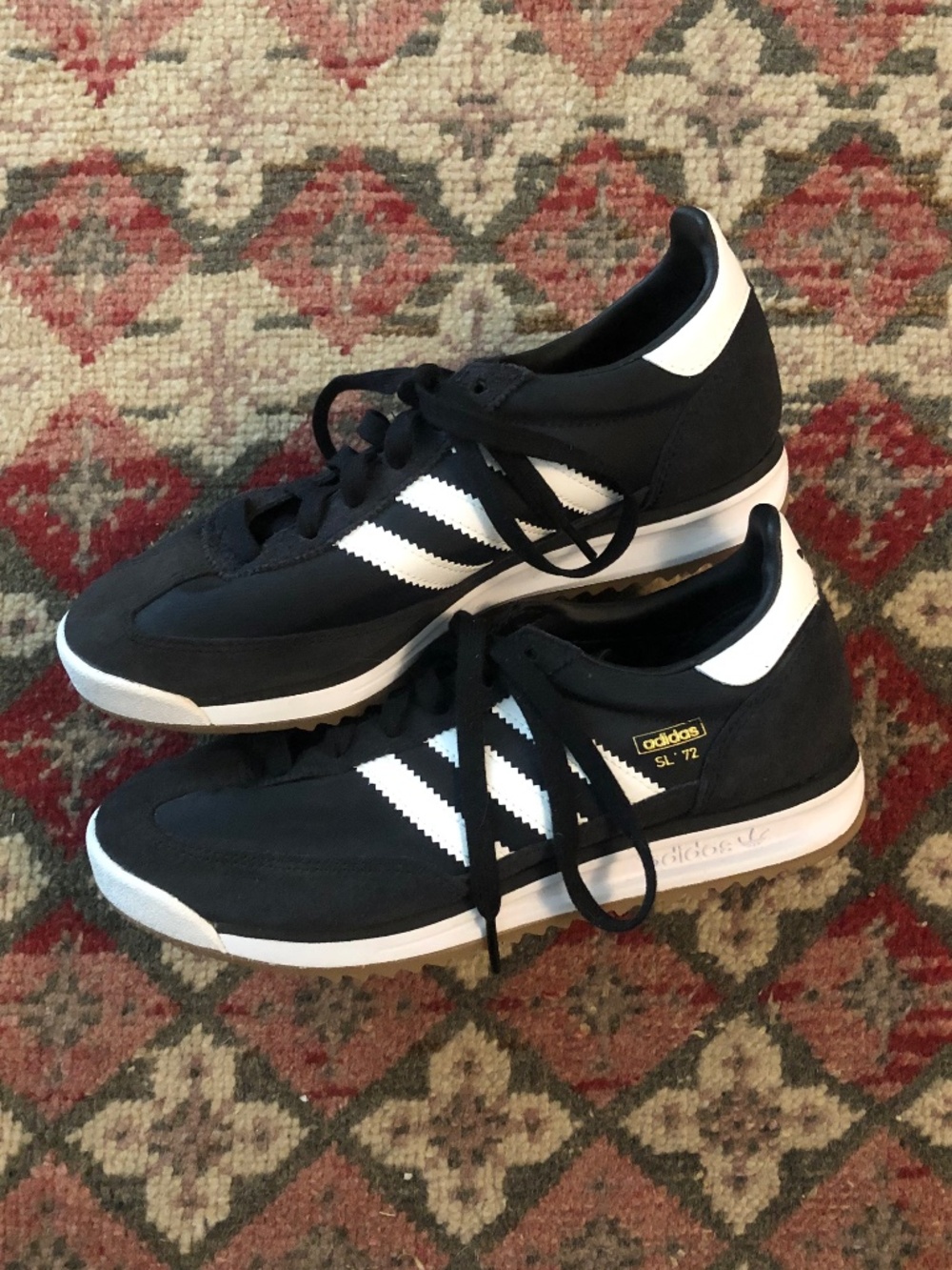 Adidas SL ‘72 SL72 Retro Sneakers Black Womens sz 7.5/ Uk 5.5